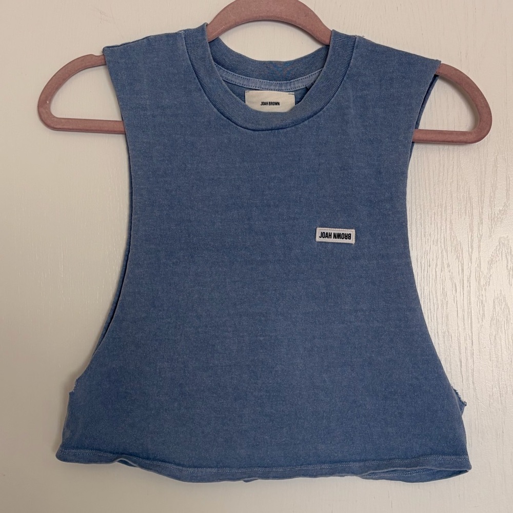 Joah Brown Kids Denim Blue Tank Top
